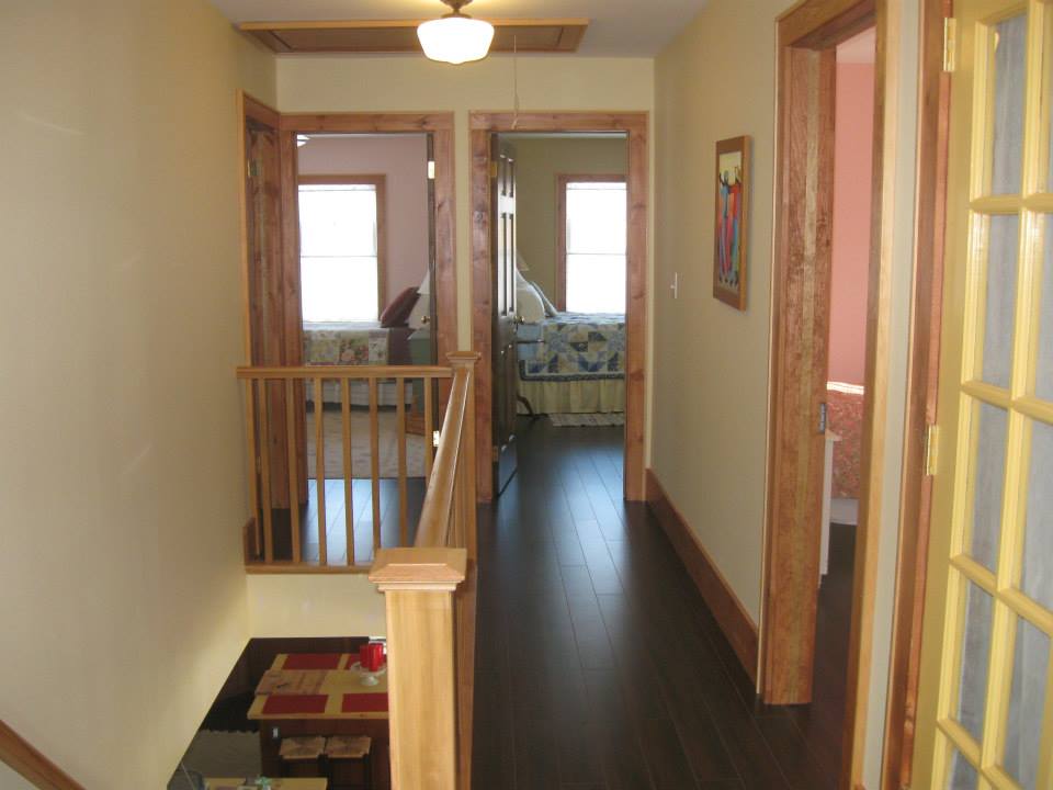 Looking down the hall toward Three’s Company and St. John’s Fort