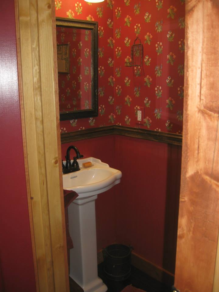 This doesn’t begin to show how CUTE the powder room is—Jim called it the “Pouter Room”–I like it.