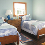 Serenity Now – two twin beds.